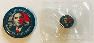Barack Obama Campaign Button And Pin Shepard Fairey Art President Inauguration