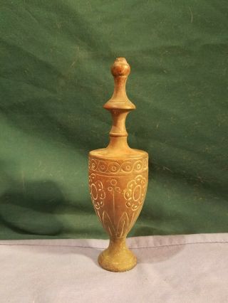 Antique large Art Noveau brass lamp finial,  about 7 in tall,  6 1/2 circumference 3