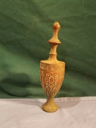 Antique large Art Noveau brass lamp finial,  about 7 in tall,  6 1/2 circumference 5