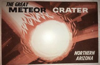 The Great Meteor Crater Fold - Out Postcard / Arizona / 10 Views /