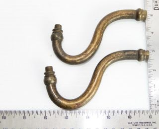 Pair Vintage Heavy Brass Tubing Light Fixtue Arms.  4 7/8 " Projection