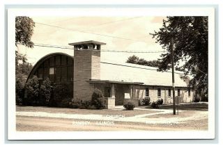 Vintage Postcard Rppc First Baptist Church Ramsey Illinois I1