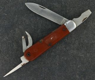 1951 Wenger Delemont Swiss Army Knife Rare Silver Alox Sak Vintage No Victorinox
