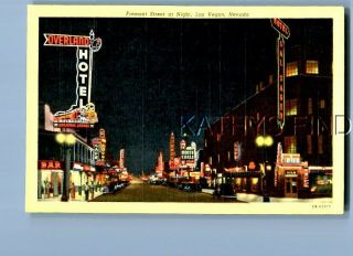 Nevada Postcard Q_6126 Night View Of Fremont Street In Las Vegas