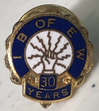 Vintage Ibew Electrical Workers Union 35 Years Service Award Lapel Pin Pinback