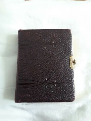 Victorian Leather Bound Album With Photographs