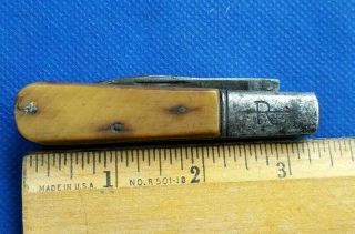 Vintage Russell Barlow Pocket Knife 2 Blade.  3 1/2 "