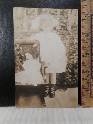 Real Photo Postcard Little Girl With Doll 626tb.
