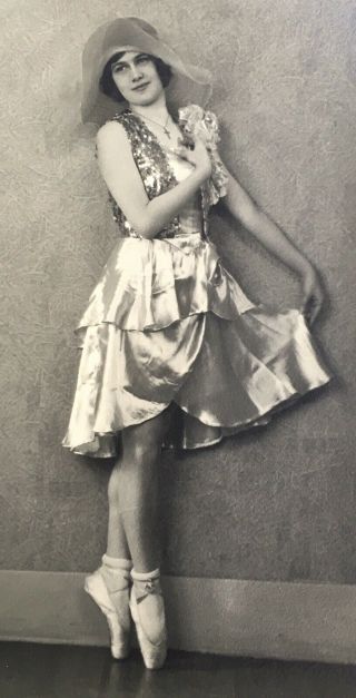 Vtg 1920’s Named Flapper School Girl Glamour Photograph Dance Studio Jazz Age