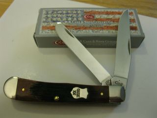 Case Xx Usa Trapper Knife 6254 Ss Chestnut Barn Board Bone Handles Made In Usa