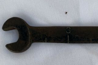 Vintage Wrench Tractor M4 Measuring Notches Open End Farm Mechanical Unusual 3 6