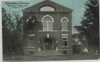 View Of Johnston Library In 1910s Baxter Springs,  Kansas.  Vintage Postcard