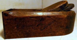 Antique G.  STUBBS 4 - inch Wooden Bullnose Plane w Thin Metal End Plate c1800s 2