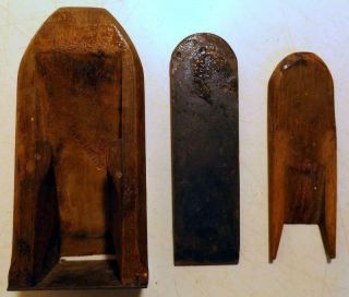 Antique G.  STUBBS 4 - inch Wooden Bullnose Plane w Thin Metal End Plate c1800s 4