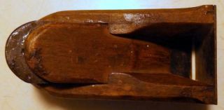 Antique G.  STUBBS 4 - inch Wooden Bullnose Plane w Thin Metal End Plate c1800s 8