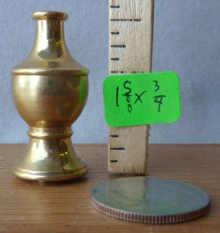 Lamp Finial Olde Vintage Polished Brass 1 5/8 " H X 3/4 " D (ra)