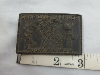 Boy Scouts Camp Dale Resler Mountain Man Belt Buckle 3