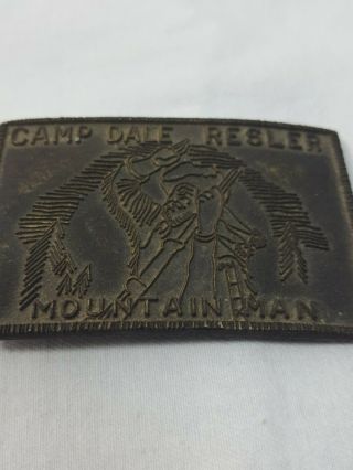 Boy Scouts Camp Dale Resler Mountain Man Belt Buckle 4