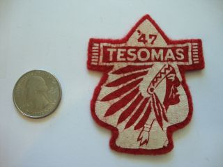 Vintage Boy Scouts 1947 Camp Tesomas Samoset Council Patch Wisconsin Bsa Rare