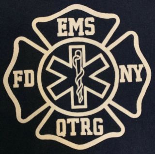 FDNY NYC Fire Department York City T - Shirt Sz L EMS Queens Tactical Response 3