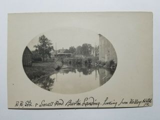 Vintage Rppc Railroad Depot Station Burton Landing Real Photo Postcard No Res