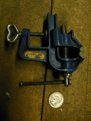Vintage Small Jewelers Watchmaker Table Vise Strong Boy W Germany Old Tool
