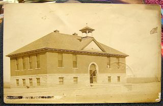 Johns Town,  Colorado - - - Public School,  Real Photo Pc - - - 1908 Cancellation