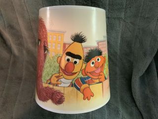 Vintage Sesame Street Big Bird Lamp Shade Ernie Bert Muppets 70 