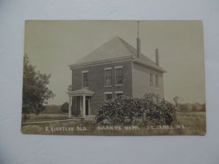 1910s St James Missouri Federal Soldiers Home Real Photo Postcard Executive Bldg