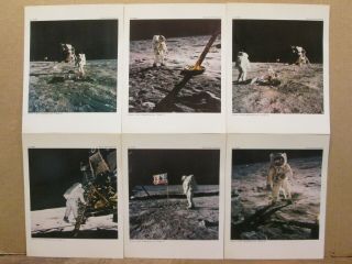 Apollo 11 Official Nasa Photo Set,  12 Moon Landing Photographs,  Complete Set