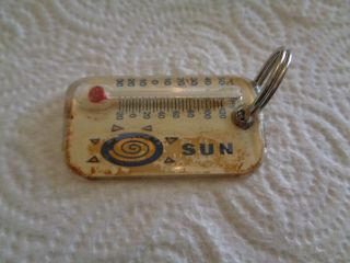 VINTAGE SUN COMPANY ADVERTISING THERMOMETER KEYRING 3
