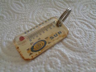VINTAGE SUN COMPANY ADVERTISING THERMOMETER KEYRING 5