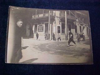 Rare Orig Vintage Chinese China Real Photo Corner Of Kiangse & Kiukang Rd