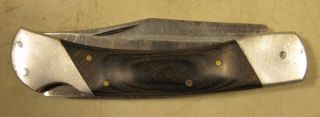 Vintage Solingen Germany Single Blade Wood Handle Lock Back Pocket Knife Hunting