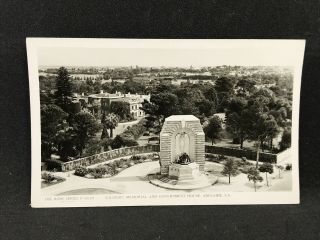 Vintage Real Photo Postcard Soldiers Memorial Govt House Adelaide Sa Rose P9259