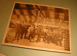 Early 1900 " Babcock Factory Workers " Leonardsville,  Ny 8 By 10 Photo