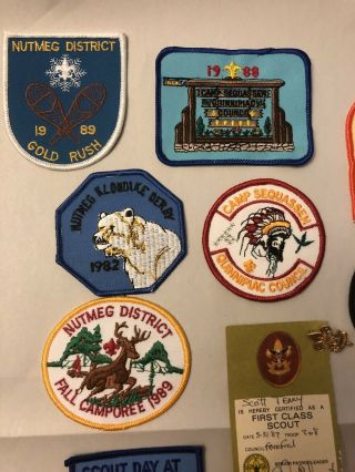 Vintage BOY SCOUTS OF AMERICA Patches,  CT Connecticut 5