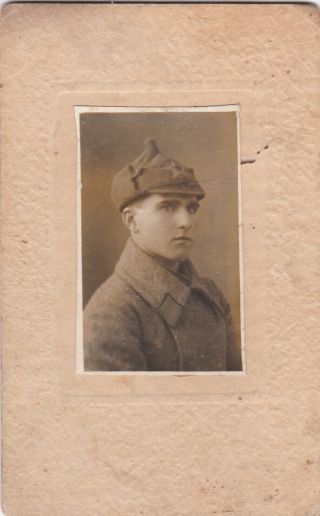 1920s Handsome Yougn Man Soldier Rkka Budenovka Russian Antique Photo Gay Int