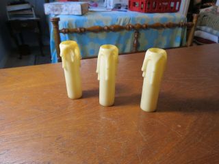 3 - 4 " Cream Plastic Vintage Candelabra Lamp Socket Candle Covers With Drips