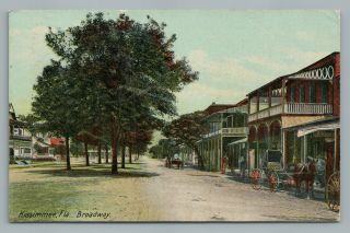 Broadway Kissimmee Florida—jack & Pt Tampa Railroad Rpo Rare Antique 1910s