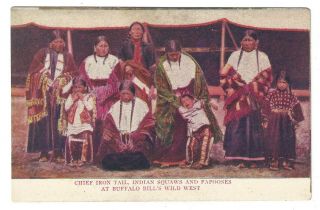 Chief Iron Tail Indian Squaws And Papooses At Buffalo Bill 