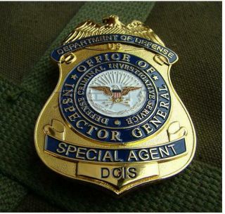 Us Gold Badge Defense Criminal Investigation Office Agent Badge Pure Copper