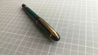 Waterman Phileas Rare Green Marble Resin Barrel Fountain Pen Not The Sheaffer