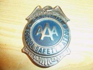 Vintage Aaa School Safety Patrol Captain Badge Eagle Grammes Allentown Pa