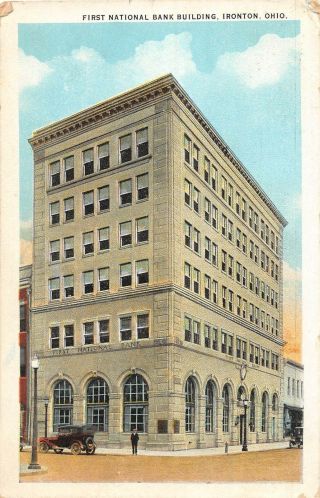 E23/ Ironton Lawrence County Ohio Postcard 1926 First National Bank Building