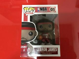 Rare Discontinued Miami Heat Lebron James Funky Pop Figure Lakers Nba King Kobe