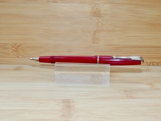 Vintage Red Parker Slimfold Fountain Pen - Very - No.  5 14k 585 Nib Ab10