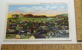 603 - Montana School Of Mines,  Butte,  Montana - Curteich Color Postcard - P/c