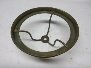 Vintage 6 " Brass Hurricane Shade Globe Ring Holder 6 " Fitter Tripod Part