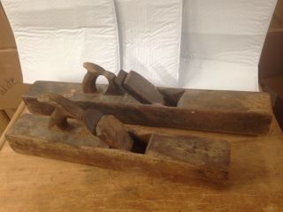 Pair Vtg Antique Greenfield Tool Co Wood Plane 26 Inch And 22 Inch